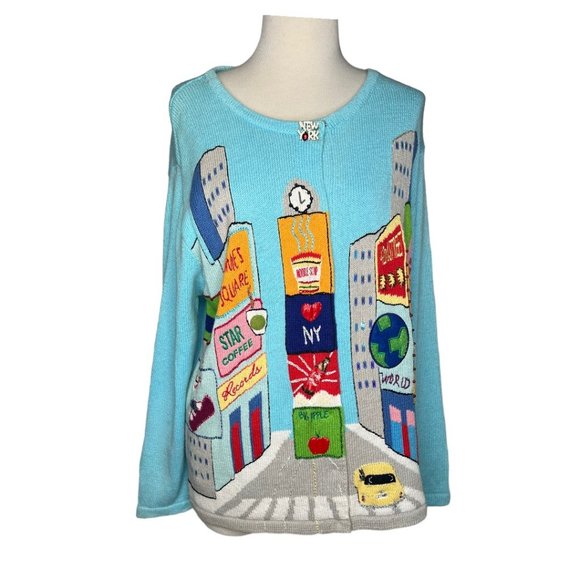 Storybook Knits Sweaters - Storybook Knits New York Theme Button Up Sweater NWT Size M